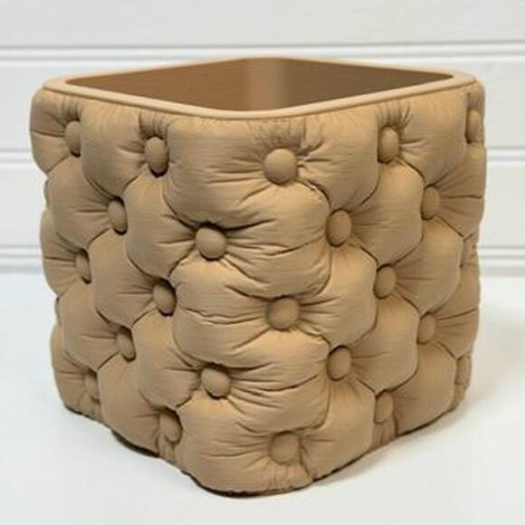 Chesterra Cashepot Planter, Tabletop Pot, Tufted Design, Inflated Planter, - Picture 8 of 11